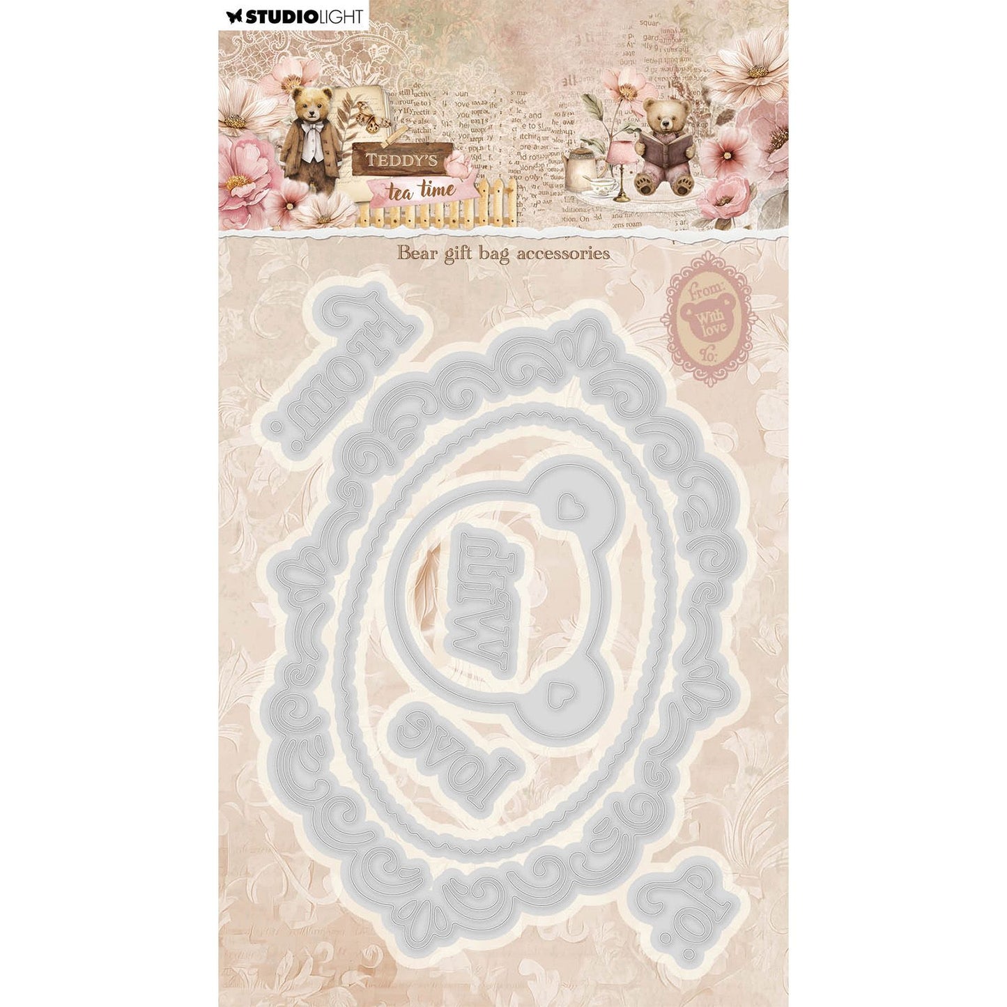 Studio light • teddy's tea time cutting die bear gift bag accesories