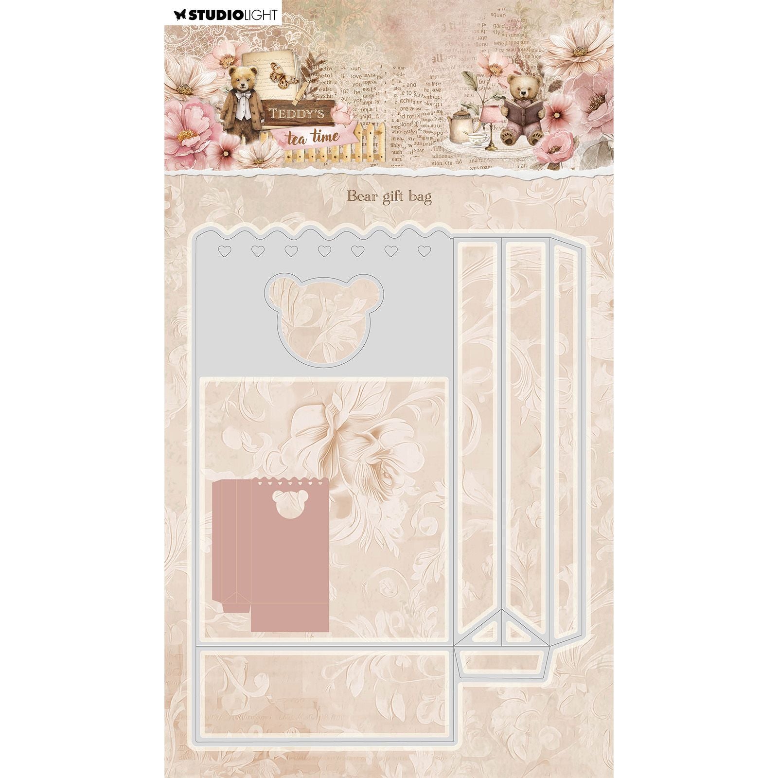 Studio light • teddy's tea time cutting die bear gift bag
