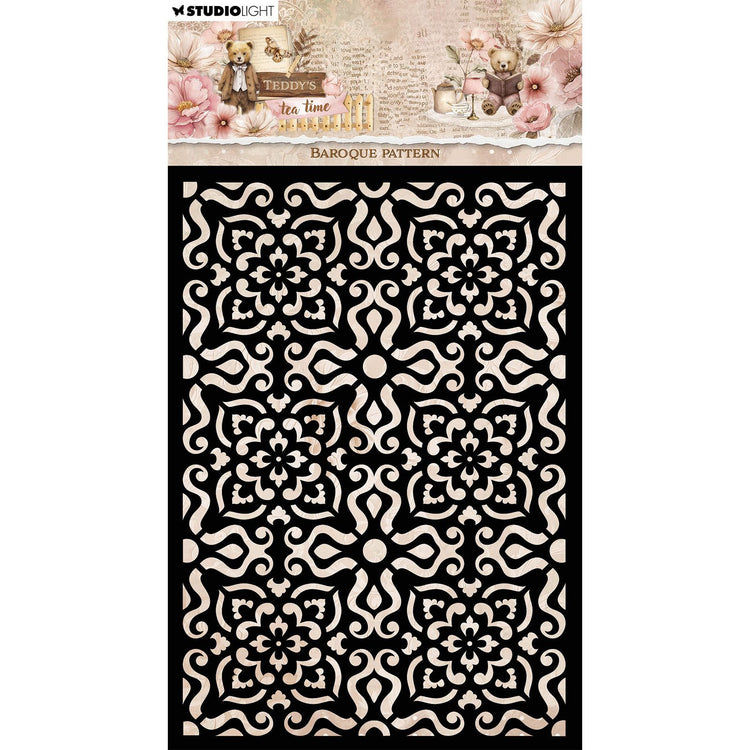 Studio light • teddy's tea time mask stencil baroque pattern