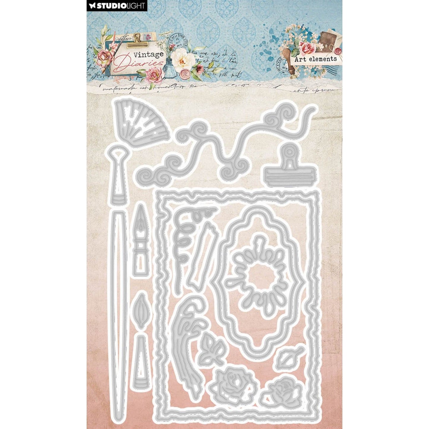 Studio light • vintage diaries cutting dies art elements