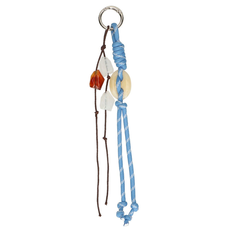 Jvdl bag charm blauw touw met steentjes