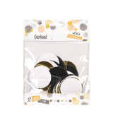 Slinger confetti zwart wit goud 200cm 2 stuks - afbeelding 2