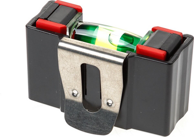 Sola go magnetic clip mini waterpas met gordelclip - 01621201 - tot 0.25 m - rood