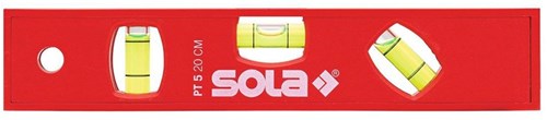 Sola kunststof waterpas pt5 20, 20cm 3 libellen hobby rood - 01430201 - 01430201