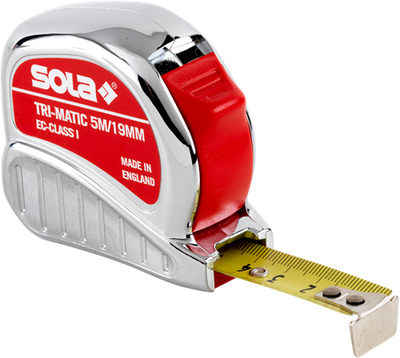 Sola rolbandmaat 5mtr tri-matic gekalibreerd eg-klasse 1 (met certificaat) - 50023801