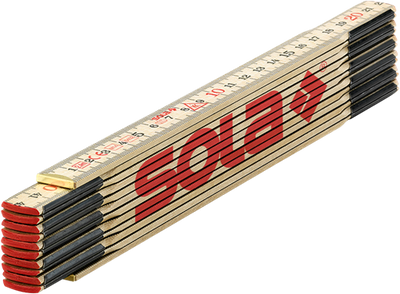 Sola vouwduimstok h2.4 12 hout 2.4m - 53010801