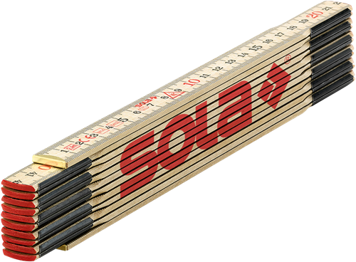 Sola vouwduimstok h2.4 12 hout 2.4m - 53010801