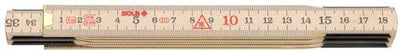Sola vouwduimstok hout 1mtr 6-ledig h1 6, naturel, eg-klasse 3 h1 6 sb (h59-1-06) - 53011101 - 53011101