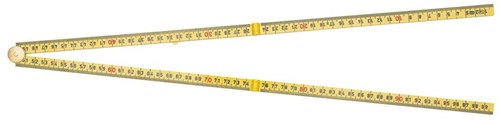 Sola vouwduimstok kunststof2mtr 10-ledig geel, geel, eg-klasse 3 hk2 10g sb (g59-2-10) - 53030101 - 53030101