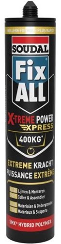 Soudal fix -all x-treme power x-press | montagelijm | zwart | 280 ml - 155119