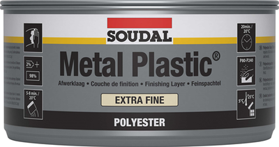 Soudal metal plastic extra fine | polyesterplamuur | 1 kg | wit | 30034 - 103424