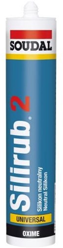 Soudal silirub 2 | siliconenkit | glanzend wit | 300 ml - 102066