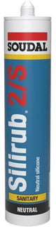 Soudal silirub 2s | sanitairkit | glanzend wit | 300 ml - 107544
