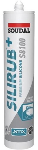 Soudal silirub+ s8100 neutraal | sanitairkit | manhattan | 300 ml - 134448