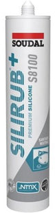 Soudal silirub+ s8100 neutraal | sanitairkit | tranparant grijs | 300 ml - 135729