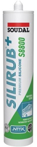 Soudal silirub+ s8800 | natuursteen | siliconenkit | mat marmer grijs | 300 ml - 159969
