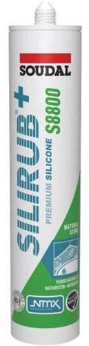 Soudal silirub+ s8800 | natuursteen | siliconenkit | voegengrijs | 300 ml - 120994