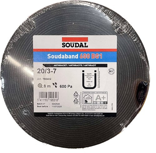 Soudal soudaband 600 bg1 20 2-4 anthracite (10m) - 168403