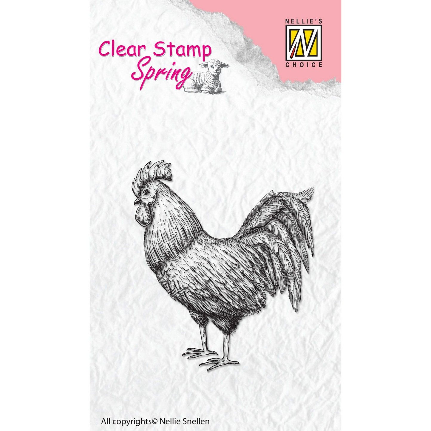 Nellie's choice • spring clear stempels rooster