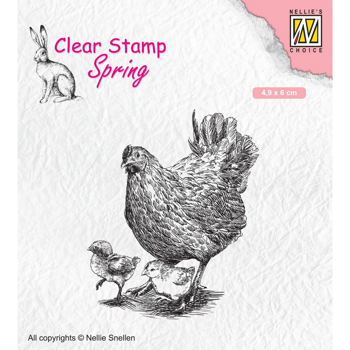 Nellie's choice • spring clear stempels mother hen with chicks
