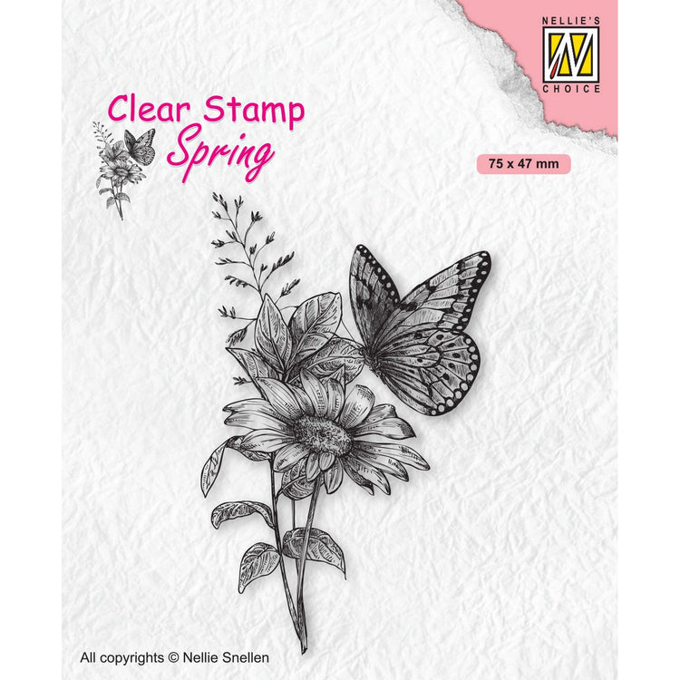 Nellie's choice • spring clear stempels butterfly