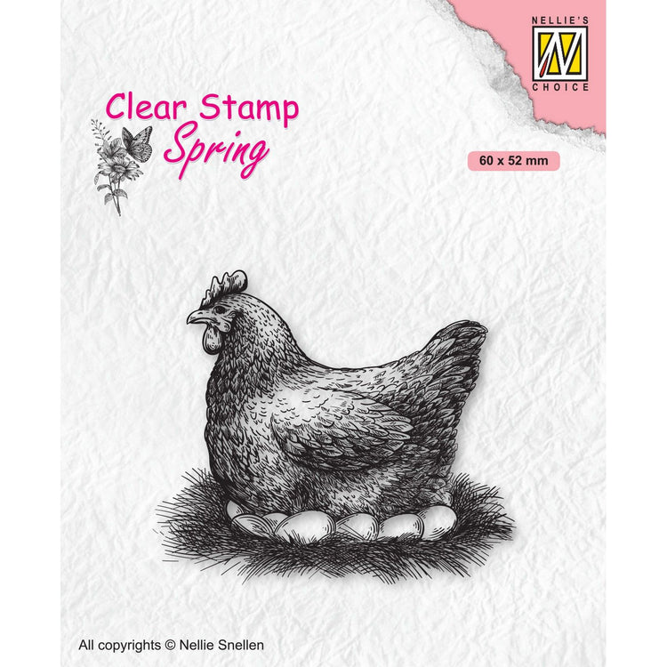 Nellie's choice • spring clear stempels mother hen