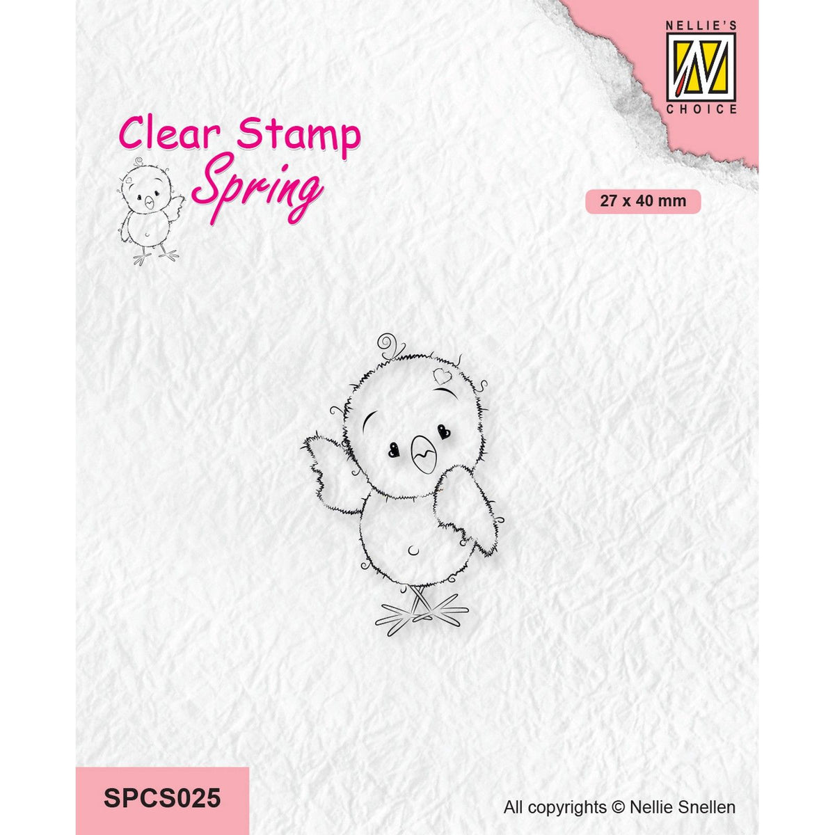 Nellie's choice • spring clear stempels chickies: bye-bye
