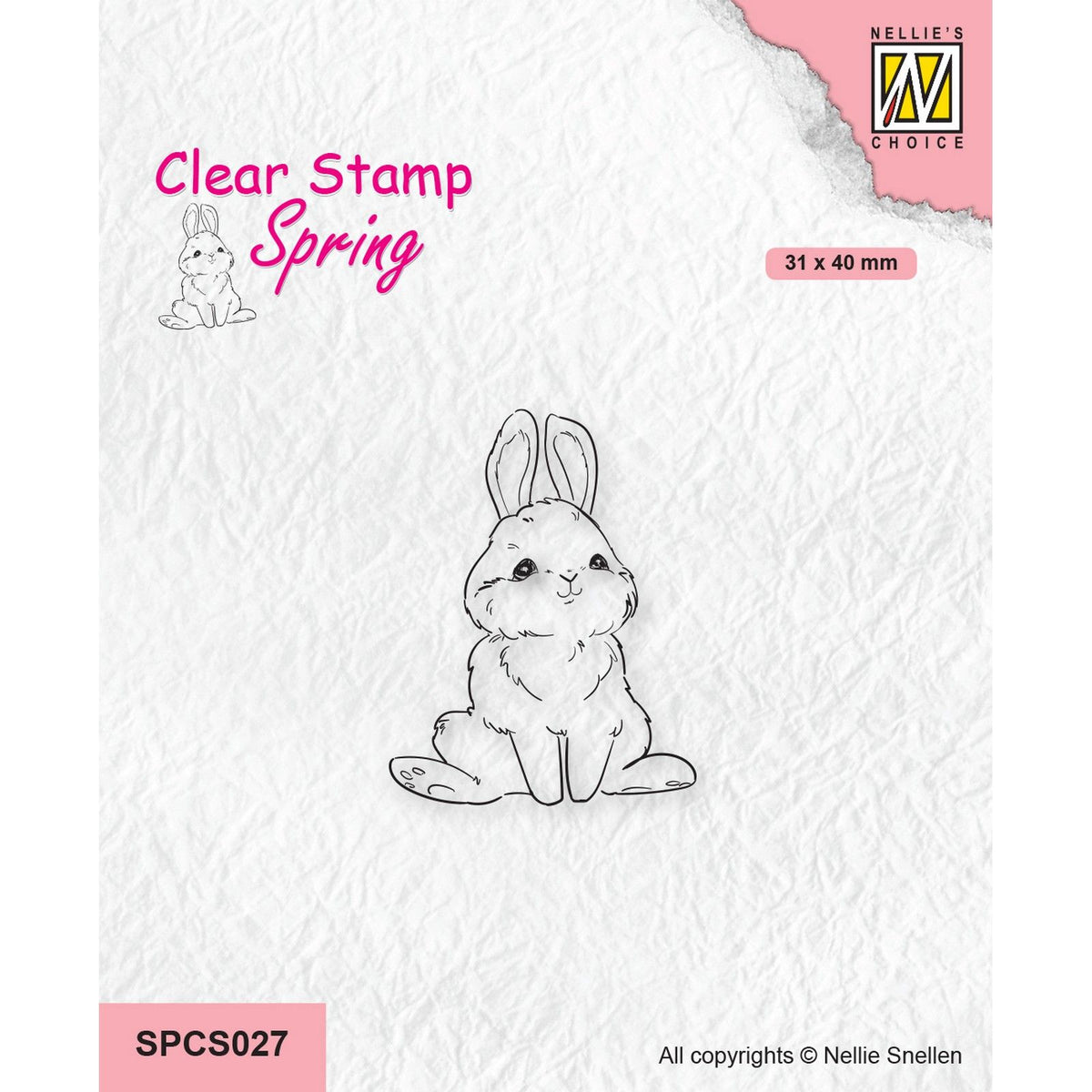 Nellie's choice • spring clear stempels cute rabbit-2
