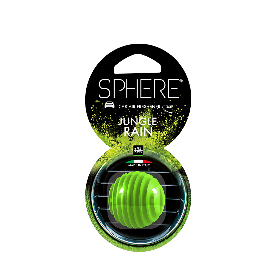 Sphere car air freshener jungle rain