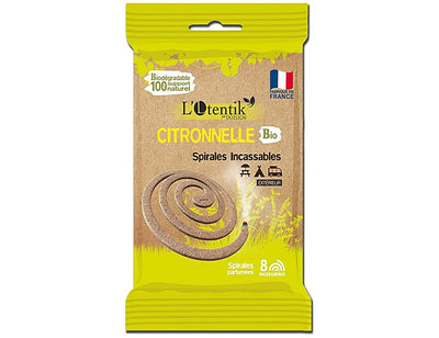 L`otentik anti mug spiraal citronella. 8 spiraal in 1 zakje