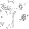 Sram achterderailleur xx1 eagle rear derail. xx1 eagle 52t lunar grey
