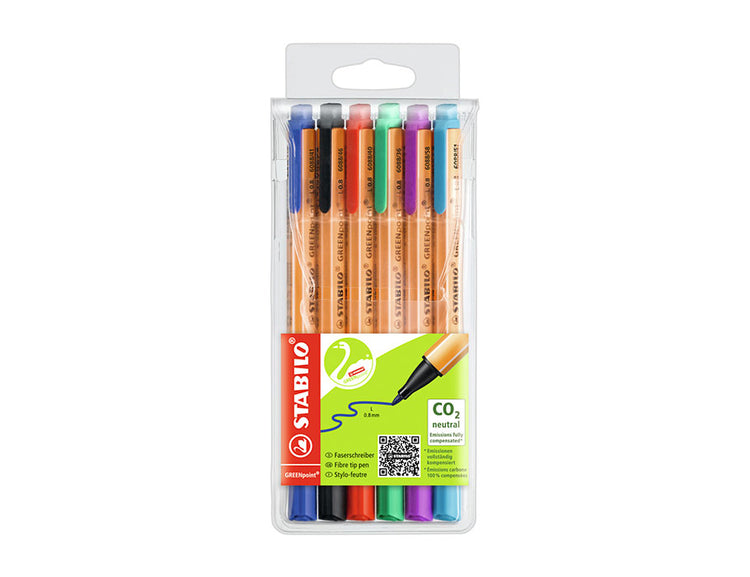 Stabilo fineliners - greenpoint - set van 6