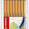 Stabilo point 88 pastel - fineliner - set met 6 stuks
