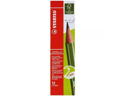 Stabilo greengraph hb potlood - fsc - 12 stuks