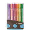 Stabilo viltstift pen 68 colorparade antraciet blauw box a 20 stuks