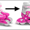 Mattel 2-in-1 Skates Hardboot Verstelbaar Roze Wit maat 27-30