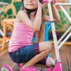 Mattel barbie 2-wiel kinderstep opvouwbaar voetrem roze