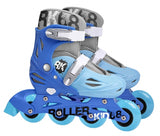 inline skates verstelbaar lichtblauw maat 30-33 - afbeelding 1