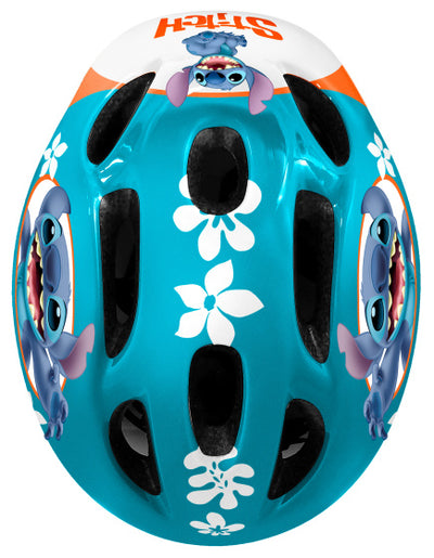 Disney stitch fietshelm verstelbaar petrolblauw maat 52-56 cm (s)