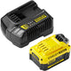 Stanley fatmax v20 18v startkit oplader (geel zwart, oplader (2a) en accu (4.0ah) inbegrepen)