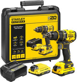 Stanley powertools stanley fatmax sfmcd720d2k v20 18v bl schroefboor | 2x 2.0ah - sfmcd720d2k-qw - afbeelding 1