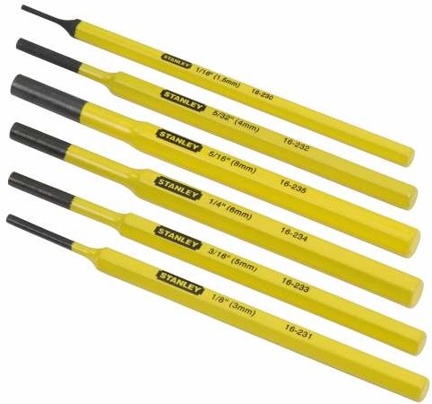 Stanley handgereedschap centerpunt en drevel set 6dlg. - 4-18-226