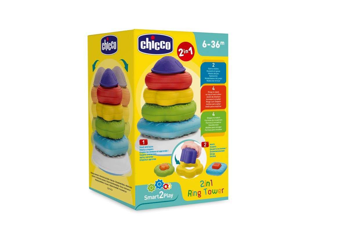 chicco 2 in 1 ring toren vormenstoof