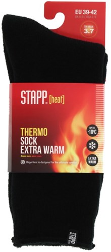 Stapp heat unisex socks 1- pack 70101 | zwart 6990 | maat 43 - 8721198029070