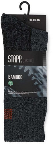 Stapp techno bamboo sok 28400 donkergrijs oranje | 6556 donkergrijs oranje | maat 46 - 00.134.007.43