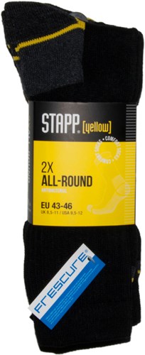 Stapp yellow all round 2-pack sokken 4410 | 499 marine | maat 50 - 38.134.004.03