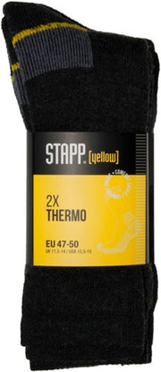Stapp yellow thermo 2-pack sokken 4420 | 695 antraciet melange | maat 46 - 38.134.008.02 - afbeelding 1