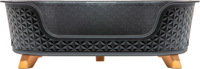 Starplast Hondenmand met verhoging 78.5 x 58.5 x 25 cm Zwart