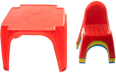Starplay Speeltafel en Stoelen Set Junior Rood 5-delig