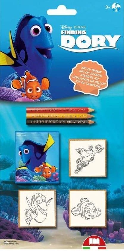 finding dory houten stempelset met kleurpotloden